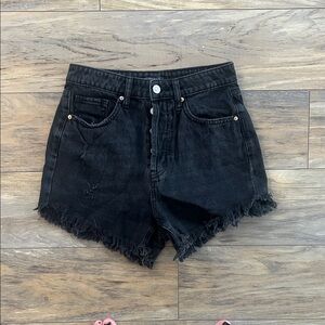 Wild Fable Black Frayed Hem Jean Shorts